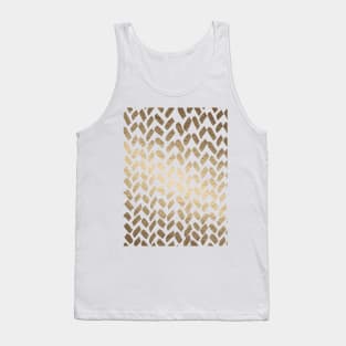 Cute knitting pattern - gold Tank Top